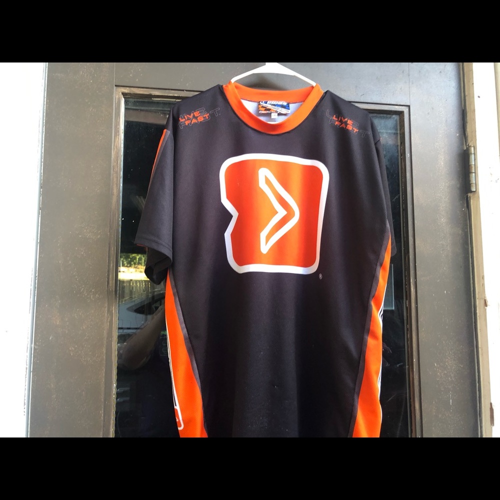 Speedgear Men’s Black/Orange Racing T-Shirt Size L
